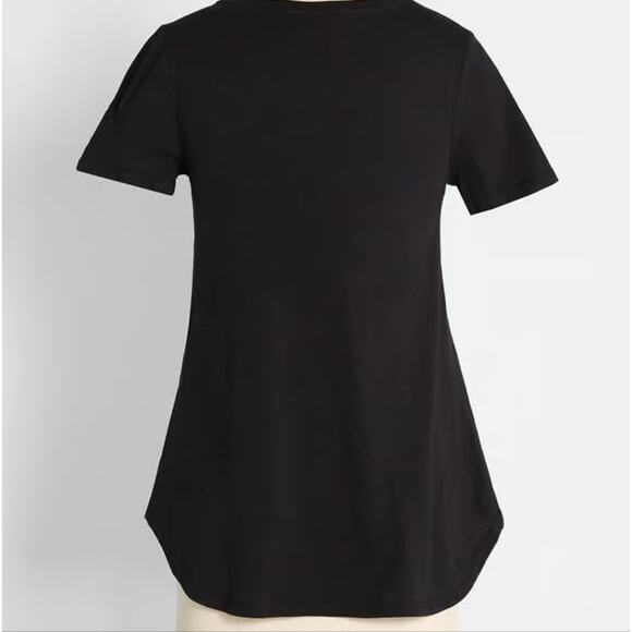 NEW Modcloth Endless Possibilities Pocket Short Sleeve T-Shirt Top Black - Picture 3 of 9